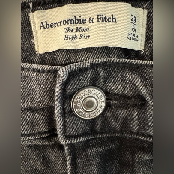 Abercrombie & Fitch Black Mom High Rise Jeans Size 29 | 8 Long - Picture 6 of 11